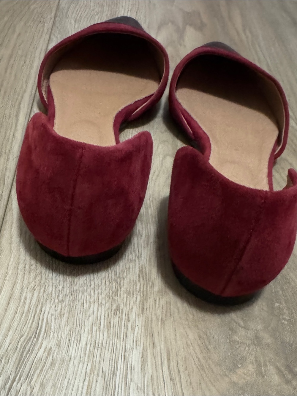 J. Jill D'Orsay Women's Flats w/Contrasting Black Pointed Toe Cap Sz. 10 - Picture 5 of 7